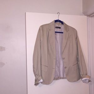 7th Avenue New York & Co. Tan Suiting Blazer